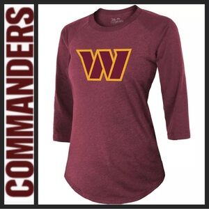 NWOT Washington Commanders McLaurin Raglan Shirt